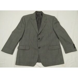 Lauren Ralph Lauren LRL Wool Silk Check 2 Button Blazer Sport Coat Jacket 42 S